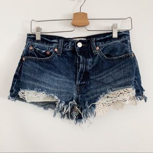 Free People Daisy Chain Lace Shorts Size 27